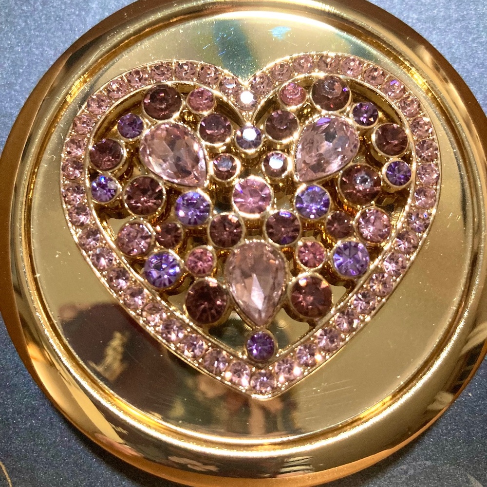 NIB Monet Rhinestone Compact Mirror - Picture 2 of 5